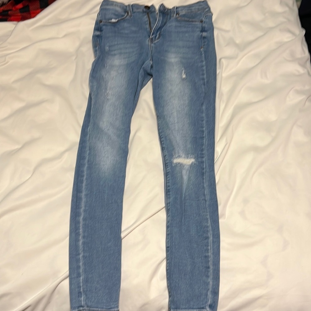Mudd high rise jegging, light blue, size 7